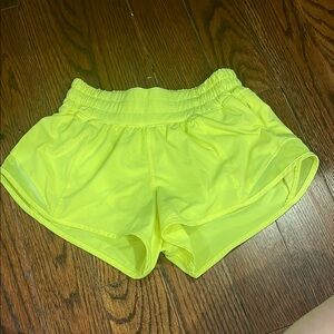 Women's Lululemon Yellow Athletic Shorts